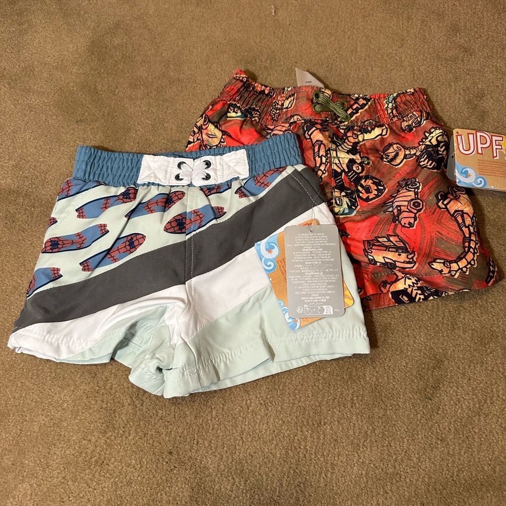 NWT Lot of 2 Disney swim trunks toddler size 3